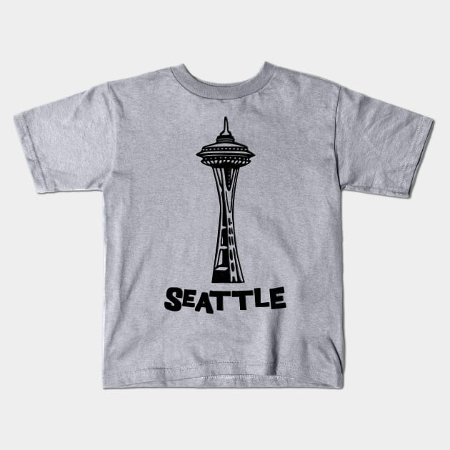 Seattle, Washington's Space Needle Kids T-Shirt by gorff